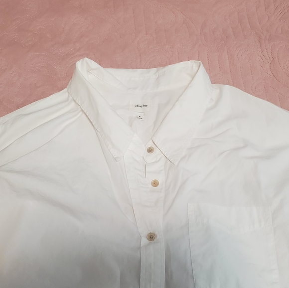 Aritzia Wilfred Free Relaxed Poplin Shirt Sz M - Picture 8 of 9